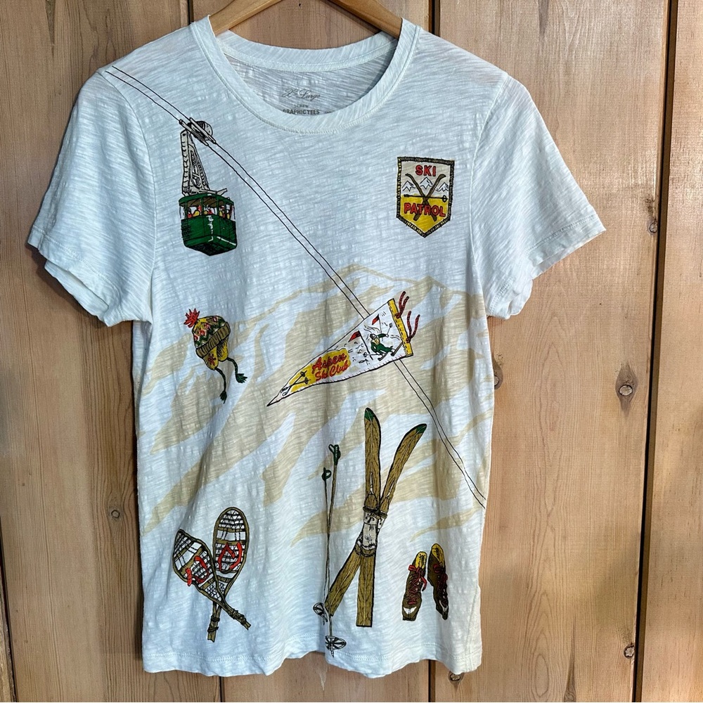 J. Crew Vintage Ski Theme Graphic T Shirt - XL